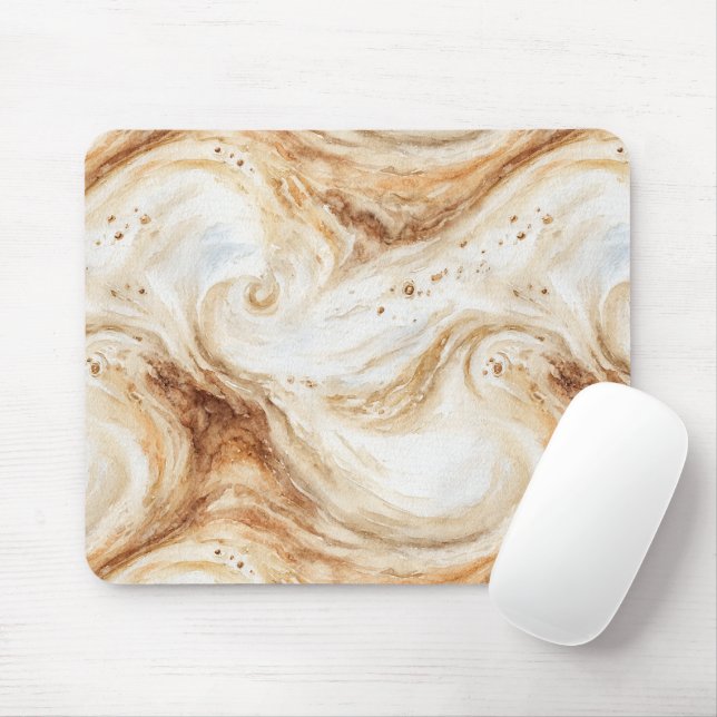 Pumpkin Latte Cream Swirls Mouse Pad (With Mouse)
