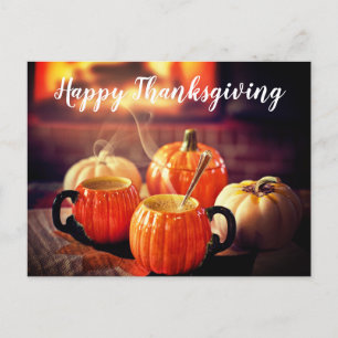 Pumpkin Latte   Thanksgiving Postcard