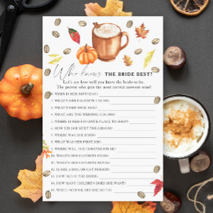 Pumpkin Latte Who knows the bride best