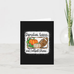 Pumpkin Leaves And Football Please Leopard Fall Vi Card