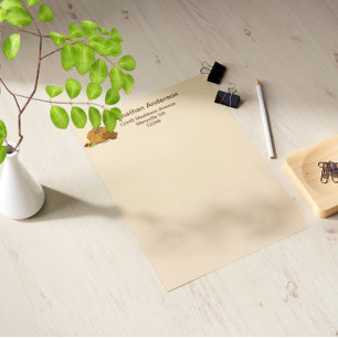 Pumpkin leaves candy name and address paper sheet