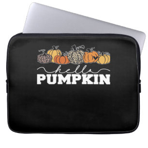 Pumpkin Leopard Fall Women Cute Autumn Season Than Laptop Sleeve