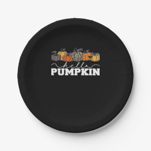 Pumpkin Leopard Fall Women Cute Autumn Season Than Paper Plate