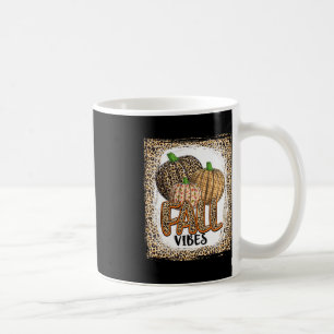 Pumpkin Leopard Print Fall Vibes thanksgiving girl Coffee Mug