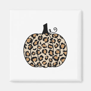 Pumpkin Leopard Print Thanksgiving Fall For Women Magnet