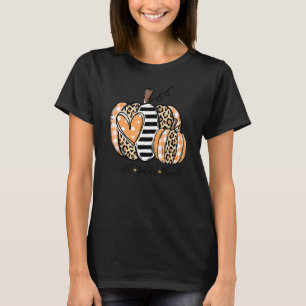 Pumpkin Leopard Thankful Grateful Blessed Women Fa T-Shirt