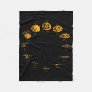 Pumpkin Life Cycle For Thanksgiving Halloween Cost Fleece Blanket