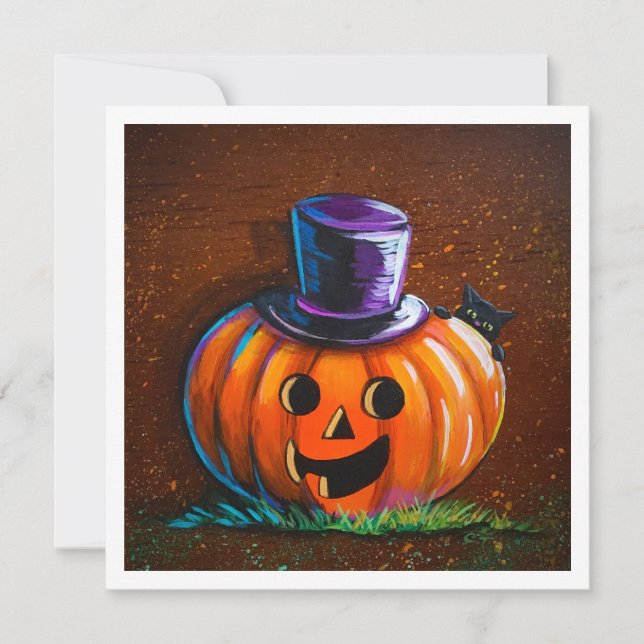 Pumpkin & Lil Kitty - Mini Print (Front)