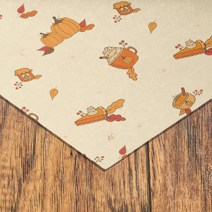 Pumpkin Lovers Food Art Pattern Fall Tissue Paper