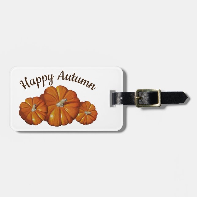 Pumpkin Luggage Tag (Front Horizontal)