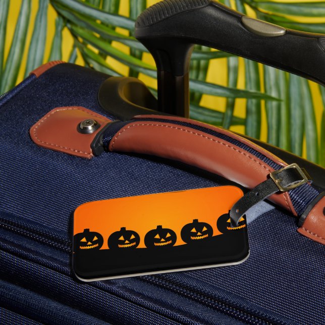 Pumpkin Luggage Tag (Front Insitu 3)