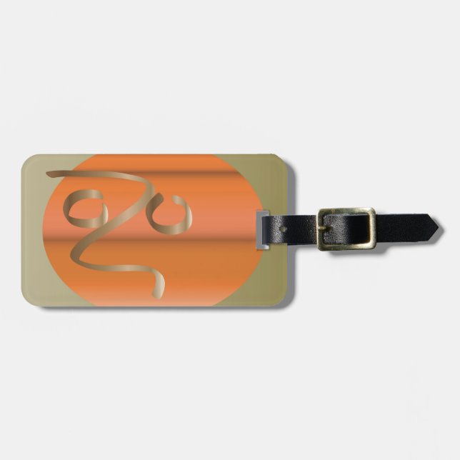pumpkin luggage tag (Front Horizontal)