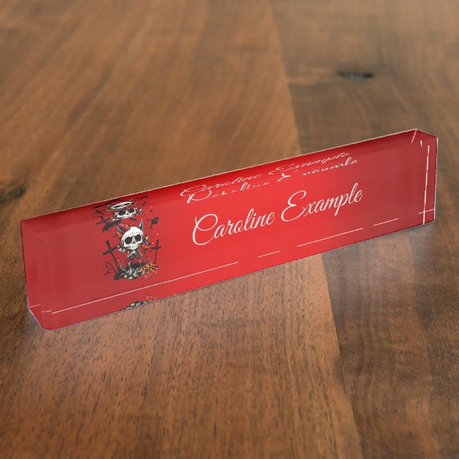 Pumpkin Magic and Bone Fun.  Nameplate (Side)
