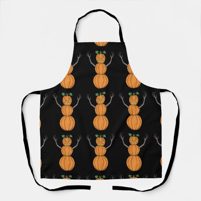 Pumpkin Man Halloween Art Apron (Front)