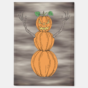 Pumpkin Man Halloween Art Magnet