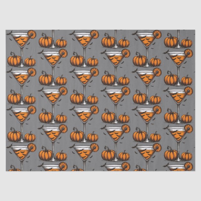 Pumpkin Martini Tissue Paper (Front)