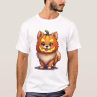 Pumpkin Mask Pomeranian Dog