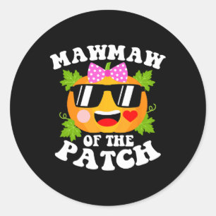 Pumpkin Mawmaw Of The Patch Fun Halloween Family Classic Round Sticker