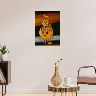 Pumpkin Mess Halloween Poster