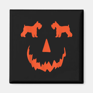 Pumpkin Miniature Schnauzer Dog Halloween Magnet
