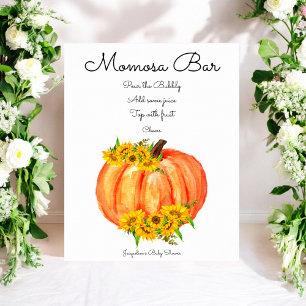 Pumpkin Momosa Bar Baby Shower  Poster