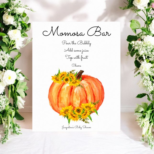 Pumpkin Momosa Bar Baby Shower  Poster (Creator Uploaded)