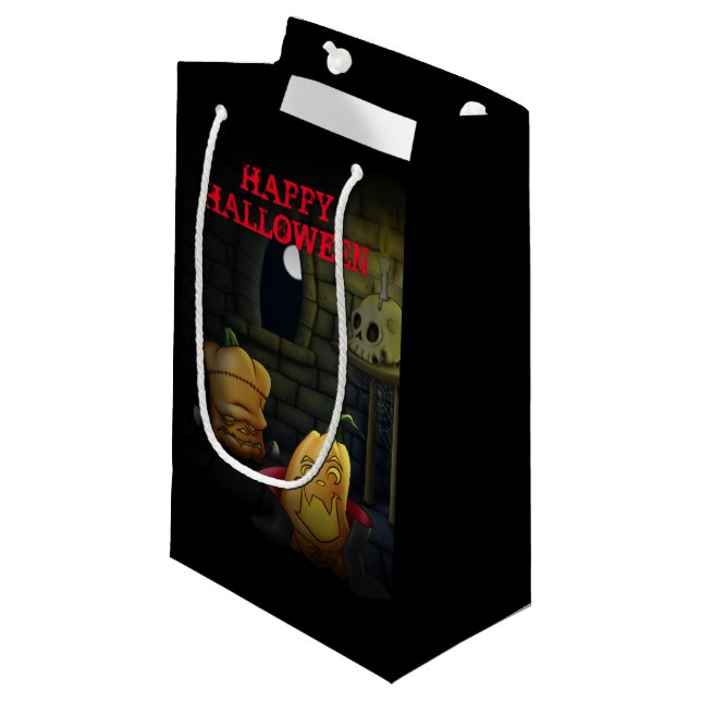 Pumpkin Monsters Halloween Gift Bag (Front Angled)