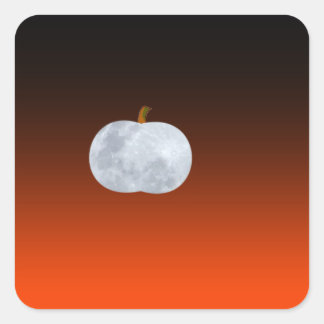 Pumpkin Moon Square Sticker