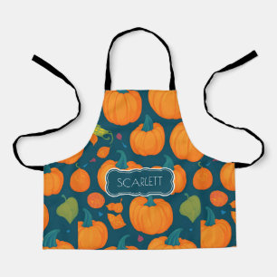 Pumpkin Mosaic Colourful Personalised Pattern Apron