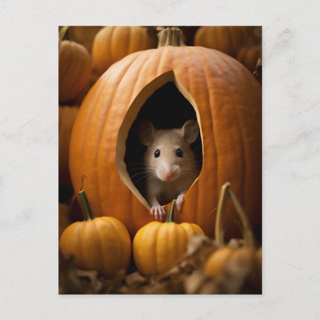 Pumpkin Mouse Postcard (Front)