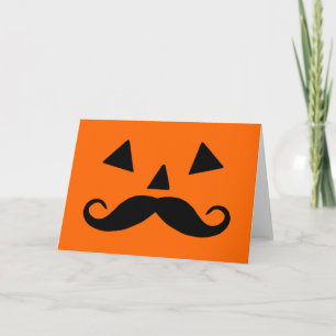 Pumpkin Moustache Card