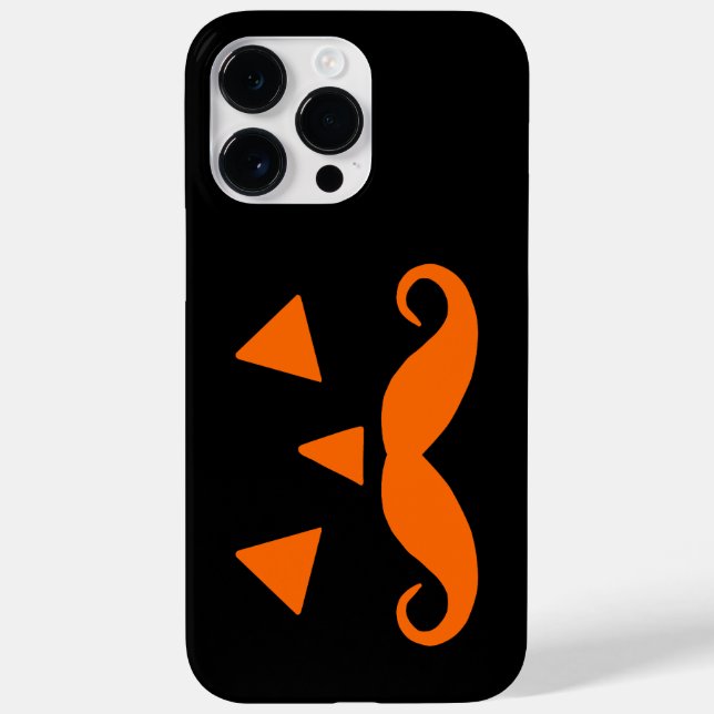 Pumpkin Moustache Case-Mate iPhone Case (Back)