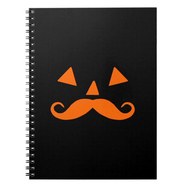 Pumpkin Moustache Notebook (Front)