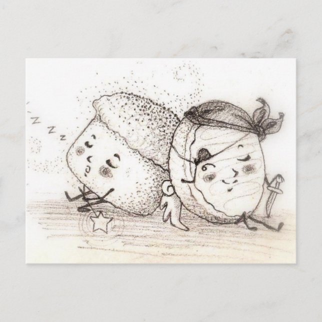 Pumpkin Muffin & Sugar Cookie Postcard (Front)
