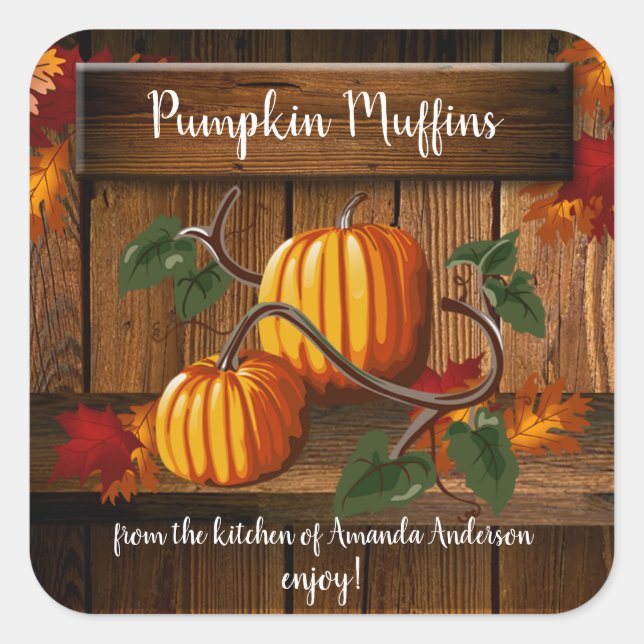 Pumpkin Muffins Sq Label (Front)