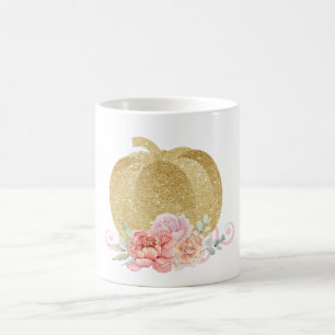 Pumpkin Mug, Pink and Gold Mug