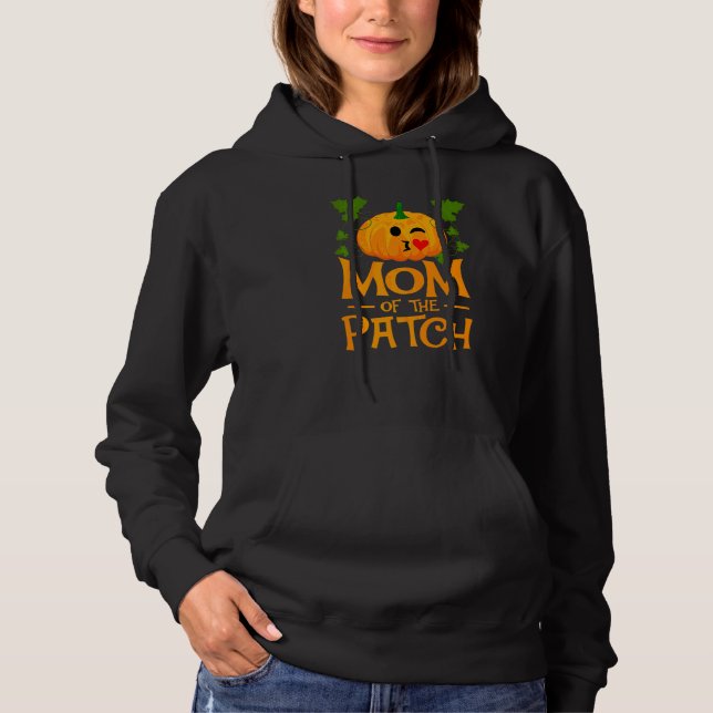 Pumpkin Mum Of The Patch Halloween Hoodie (Front)