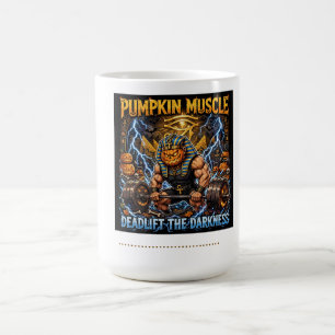 Pumpkin Muscle Deadlift Halloween Gym Shirt Coffee Mug