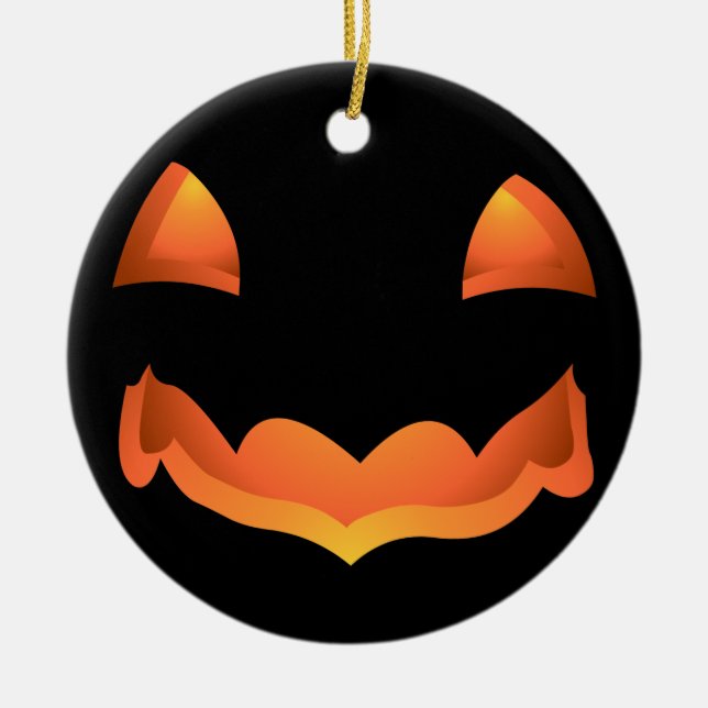 Pumpkin Napkins Personalised Halloween Napkins Ceramic Ornament (Front)