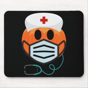 Pumpkin Nurse Funny Scary Halloween Nurse Costume Mouse Pad