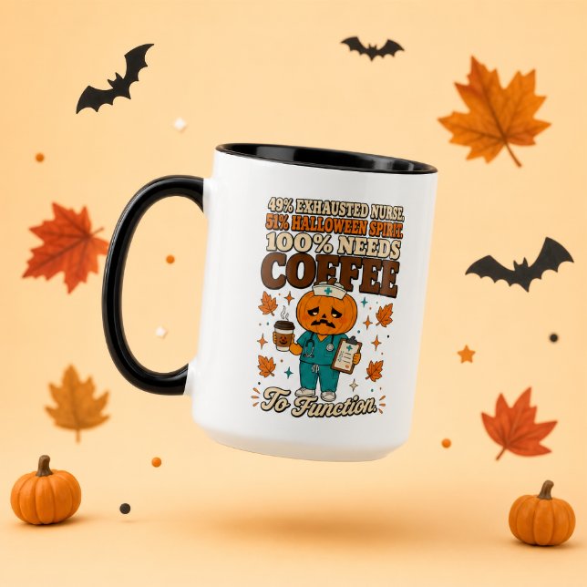 Pumpkin Nurse Halloween Spirit Coffee To Function  Mug (Creator Uploaded)