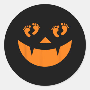 Pumpkin Ob Nurse Delivery Labour Halloween Obstetr Classic Round Sticker