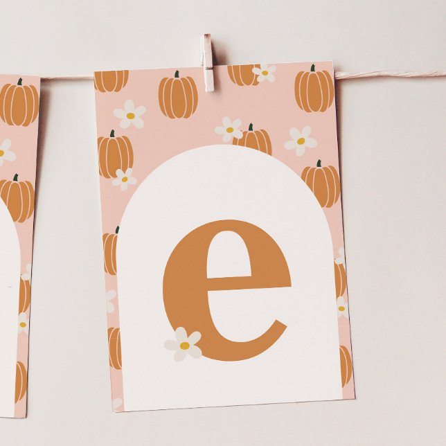 Pumpkin ONE "E" High Chair Banner Card (Creator Uploaded)