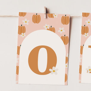 Pumpkin ONE "O" High Chair Banner Card