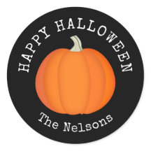 Pumpkin Orange and Black Happy Halloween
