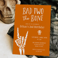 Pumpkin Orange Bad Two The Bone 2nd Birthday Party