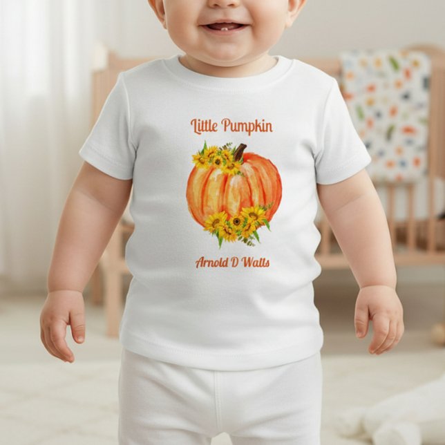 Pumpkin Orange Fall Baby Shower T-Shirt (Creator Uploaded)