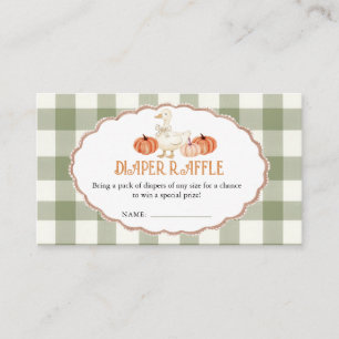 Pumpkin Orange Goose Baby Shower Diaper Raffle Enc Enclosure Card