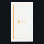Pumpkin Orange Monogram Initial Fall Wedding Napkin<br><div class="desc">Designed with text template for monogrammed initials which you can customise!</div>