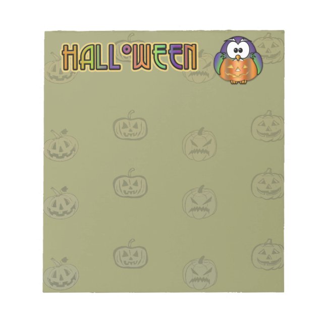 pumpkin owl notepad (Front)